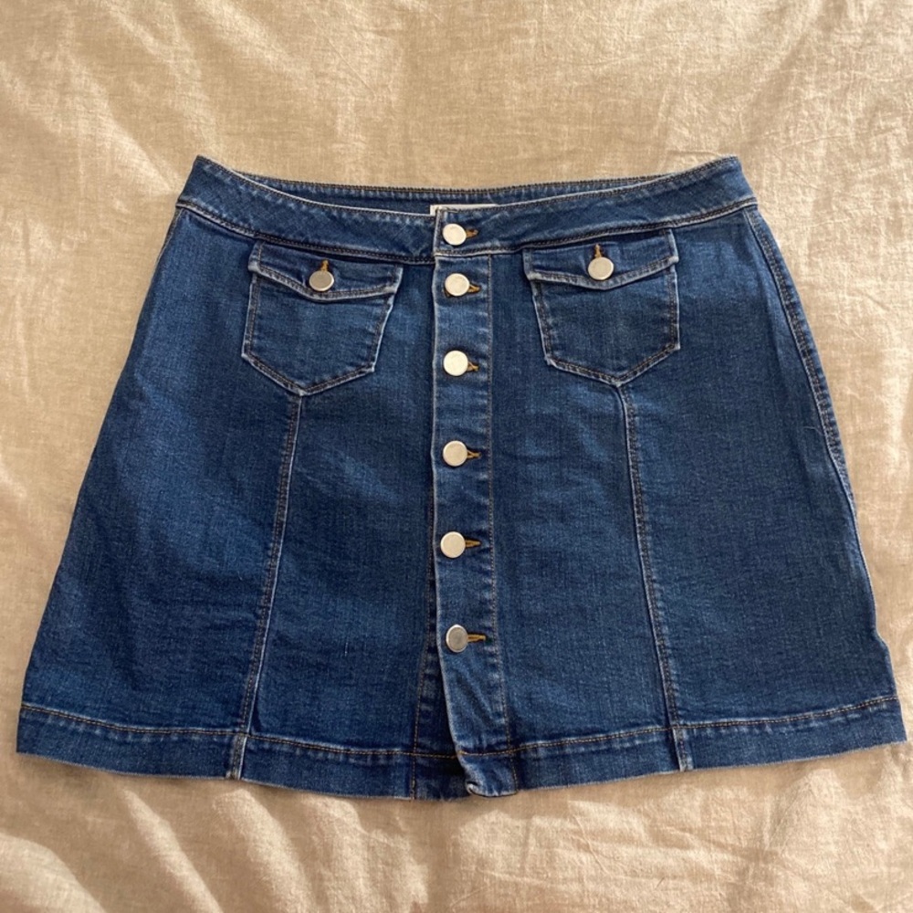 Loft Denim Mini Skirt